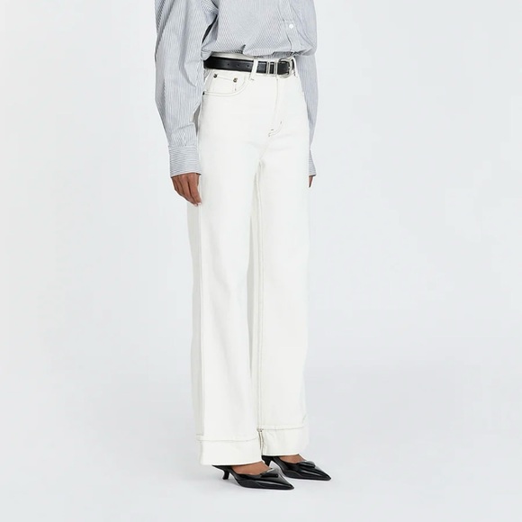 DISSH Sutton Cream Turnback Hem Jean - Picture 3 of 7